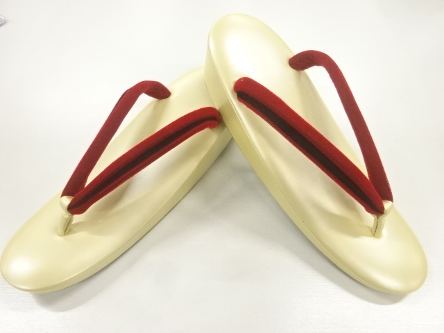 未使用品　鼻緒ビロード草履